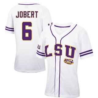 Brayden Jobert Replica White/Purple Women's LSU Tigers Colosseum