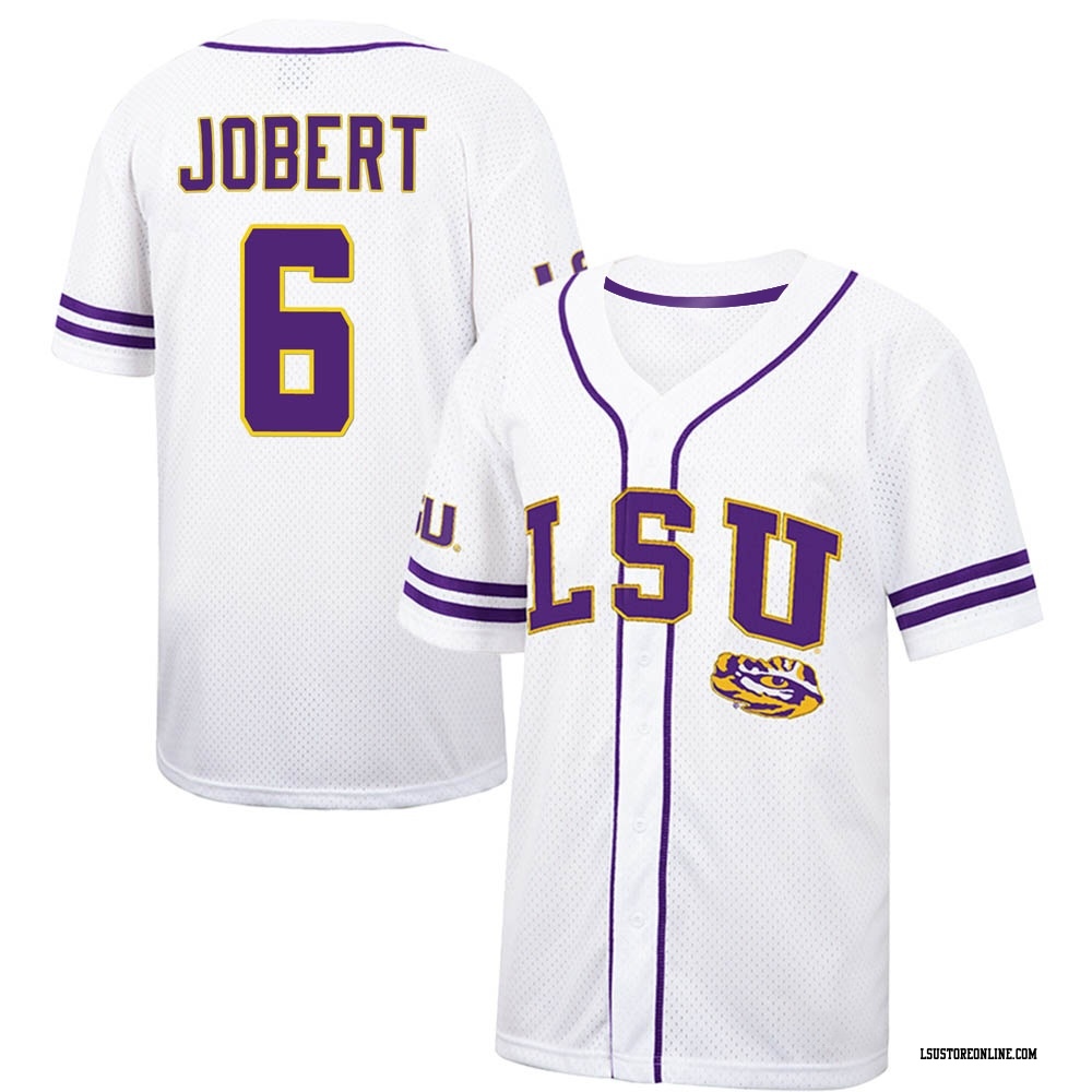 Brayden Jobert Replica White/Purple Youth LSU Tigers Colosseum