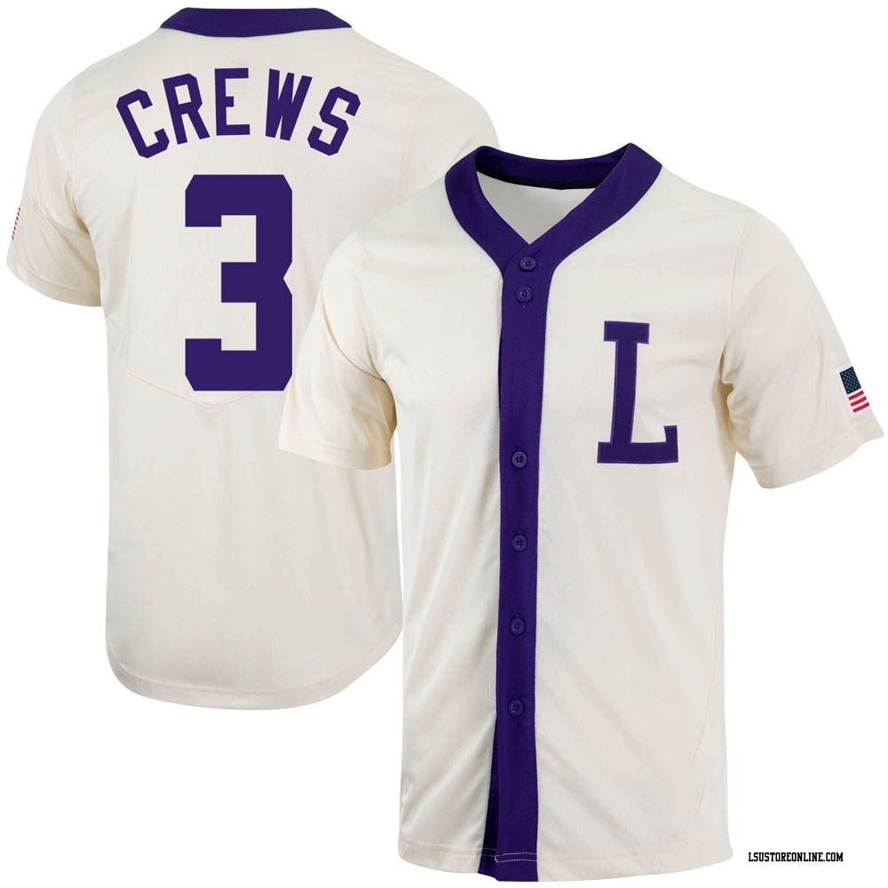 Dylan Crews Replica Youth LSU Tigers Natural Full-Button Baseball Jersey -  LSU Store