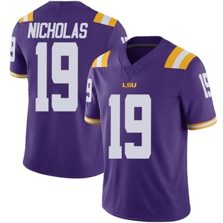 Javen Nicholas Limited Purple Men's LSU Tigers Vapor Untouchable Football Jersey