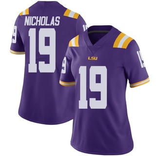 Javen Nicholas Limited Purple Women's LSU Tigers Vapor Untouchable Football Jersey