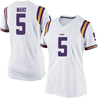 Jay Ward Replica White Women's LSU Tigers Football Jersey