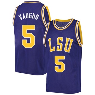 Marcus Vaughn Replica Purple Youth LSU Tigers Original Retro Brand Performance Basketball Jersey