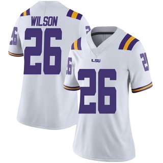 Quad Wilson Limited White Women's LSU Tigers Football Jersey