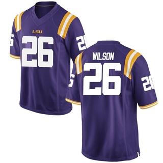 Quad Wilson Replica Purple Men's LSU Tigers Football Jersey