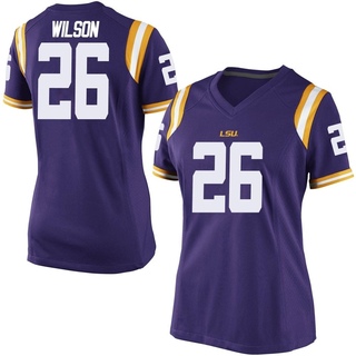 Quad Wilson Replica Purple Women's LSU Tigers Football Jersey