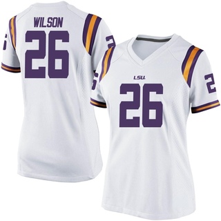 Quad Wilson Replica White Women's LSU Tigers Football Jersey